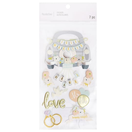 Just Married Car Dimensional Stickers by Recollections™